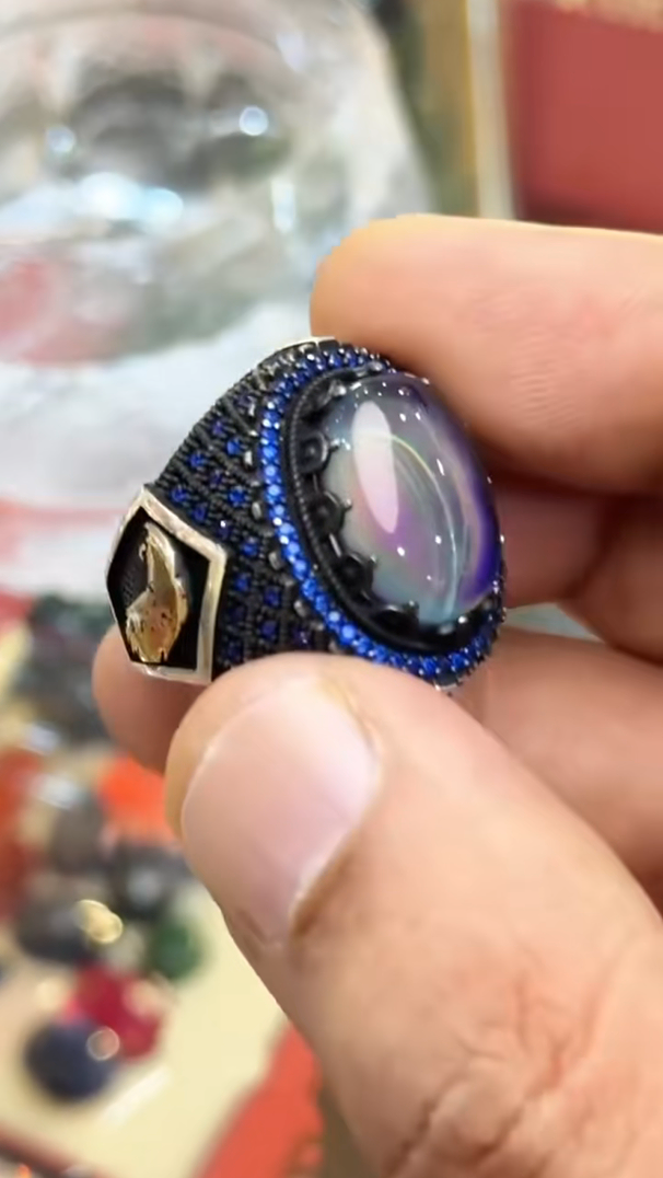Royal Blue Color Changing Ring